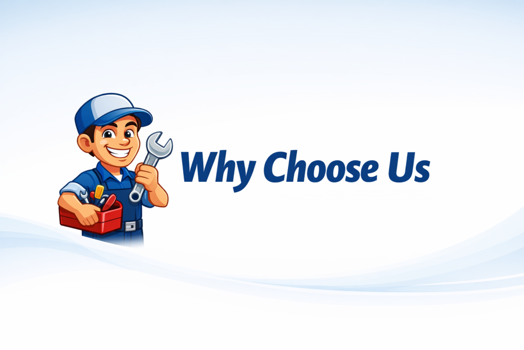 Why choose us section highlighting trusted water filtration services, quality RO plants, and reliable customer support